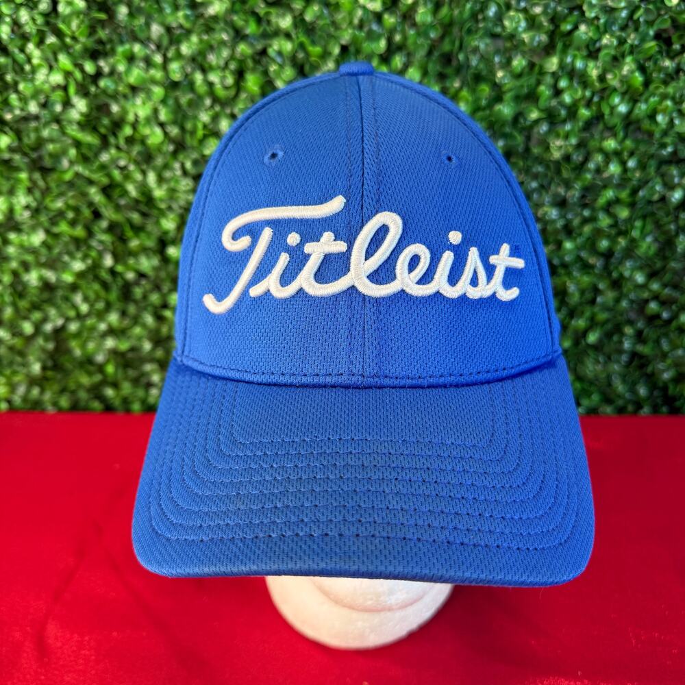 Titleist Houston Open Golf Hat Blue White Fitted L/XL Tour Performance Cap